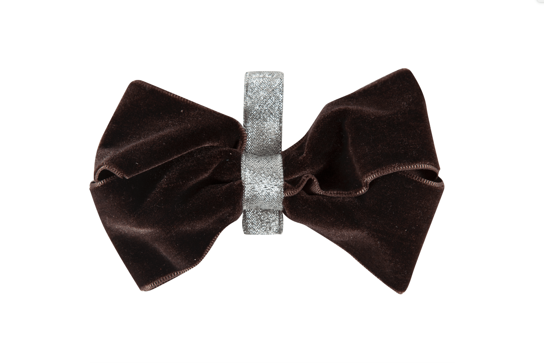 Heather Velvet Clip - Brown/Gold