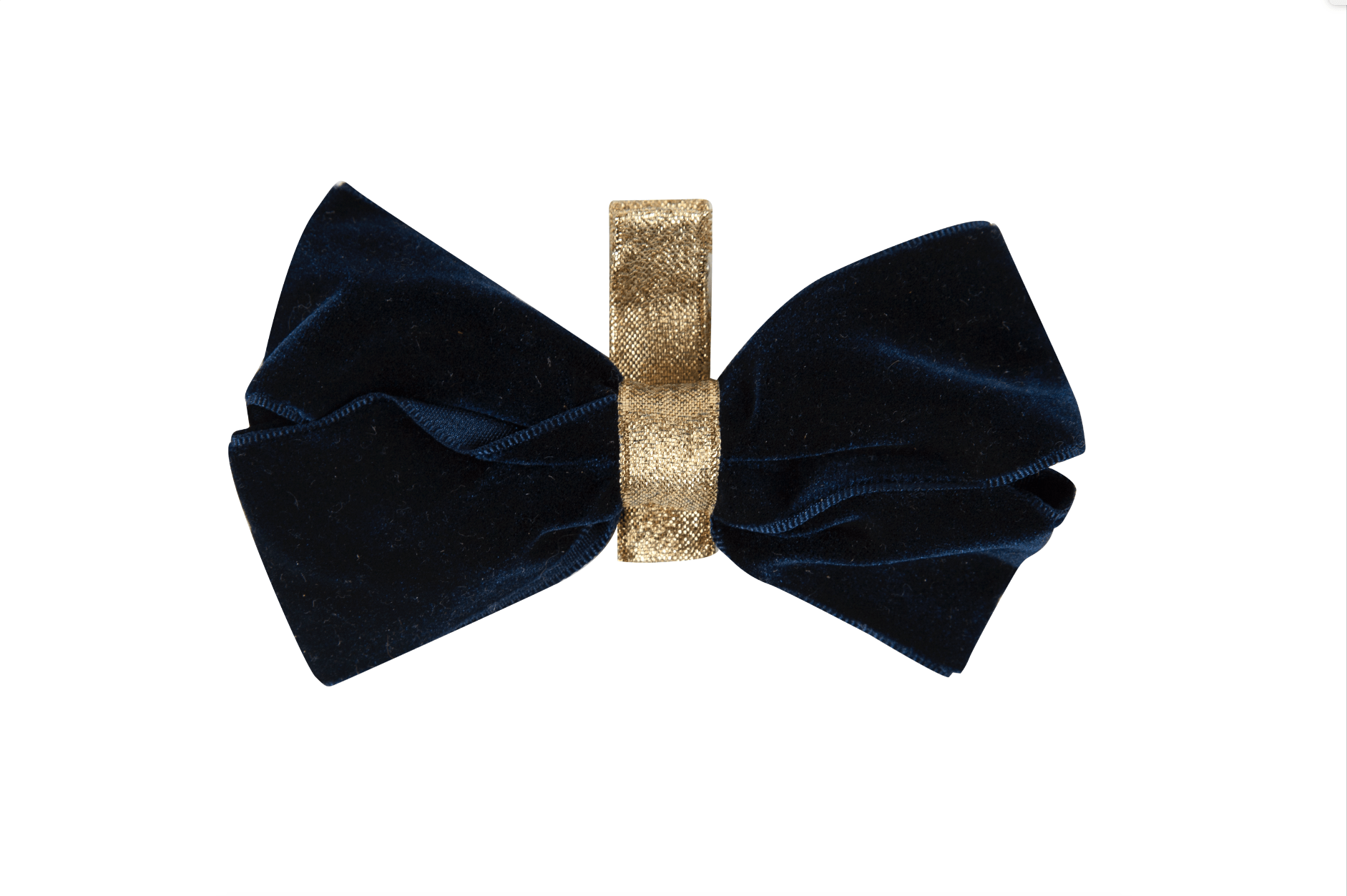 Heather Velvet Clip - Navy/Silver