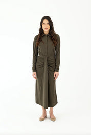 Imara Olive Dress
