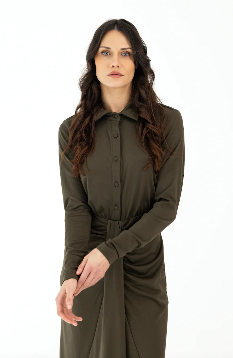 Imara Olive Dress