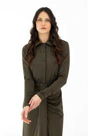 Imara Olive Dress