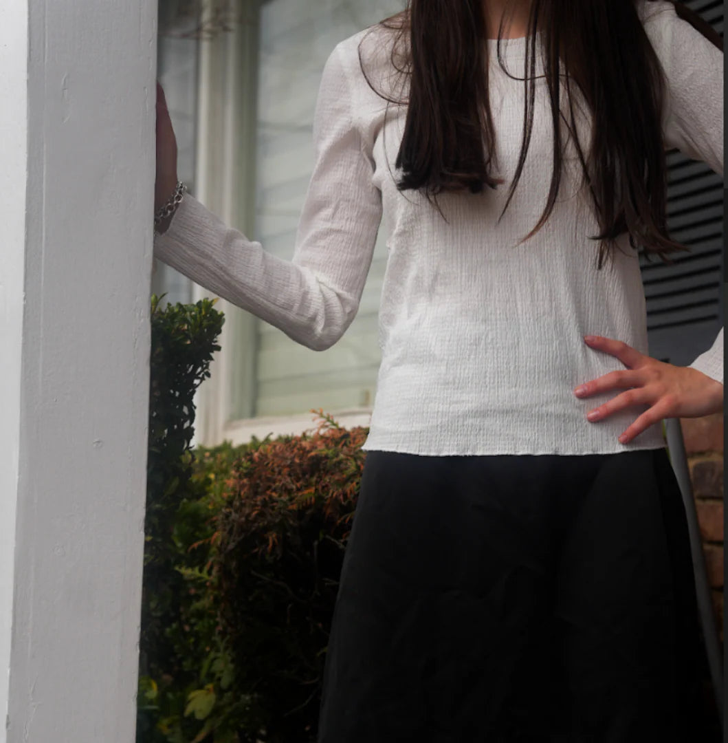 Cinched Long Sleeve Top