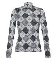 Argyle Print Tneck
