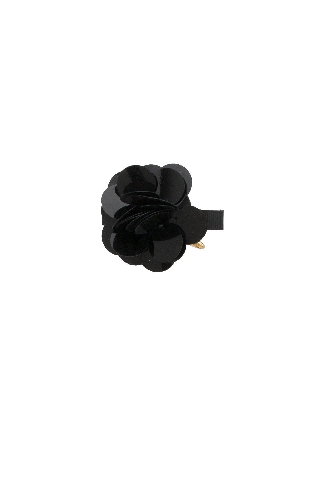 Sequin Blooms Clip - Black