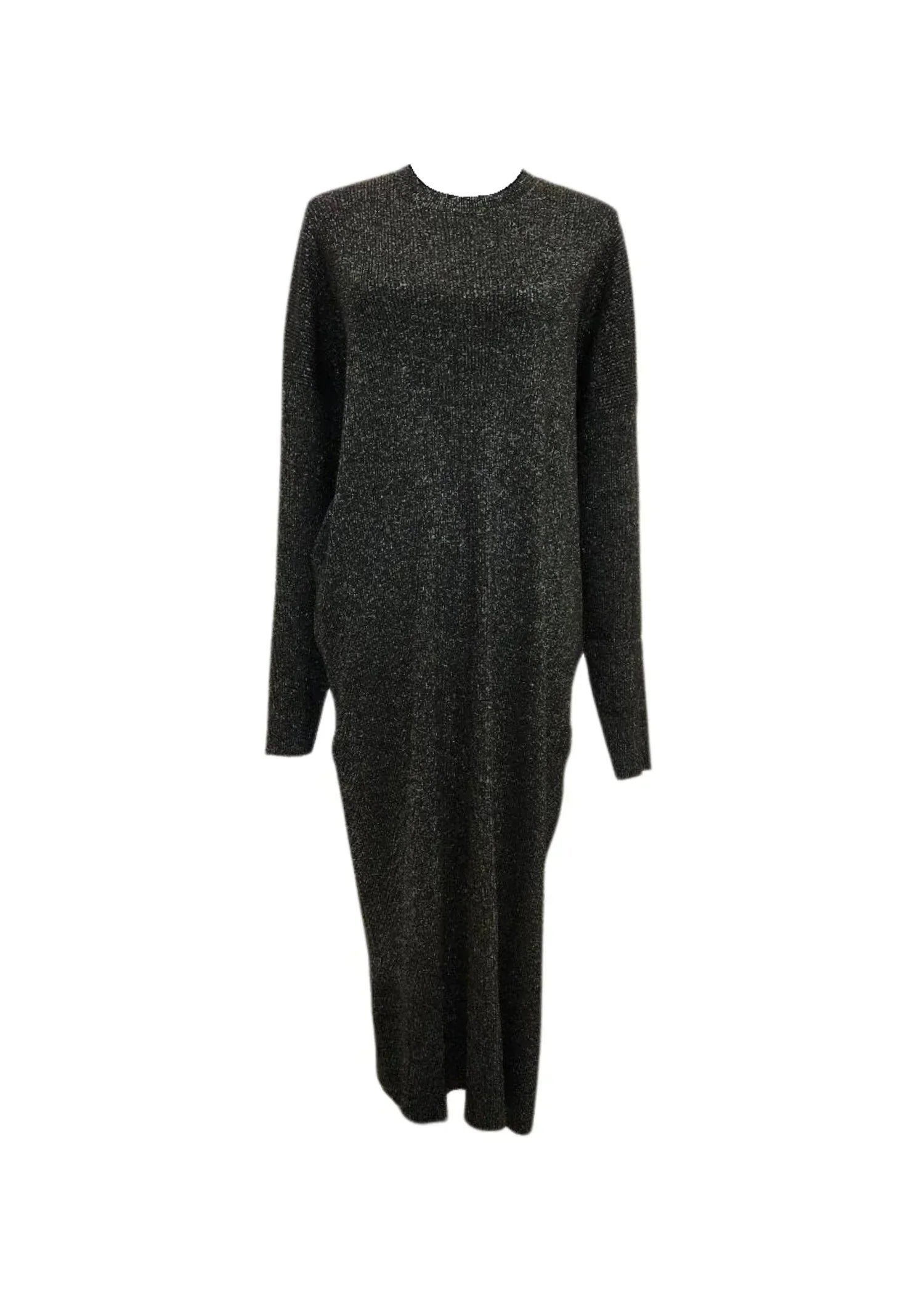 SHIMMER SWEATER DRESS (BLACK)