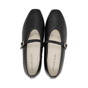 Simone Black Pebble Leather F26