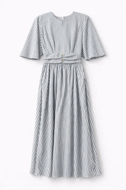 Striped Bat Sleeve Dress