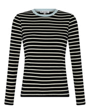Striped Contrast Neck Tee