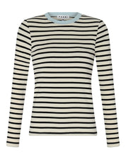 Striped Contrast Neck Tee