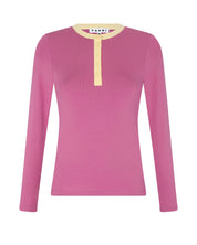 Contrast Collar Henley Tee