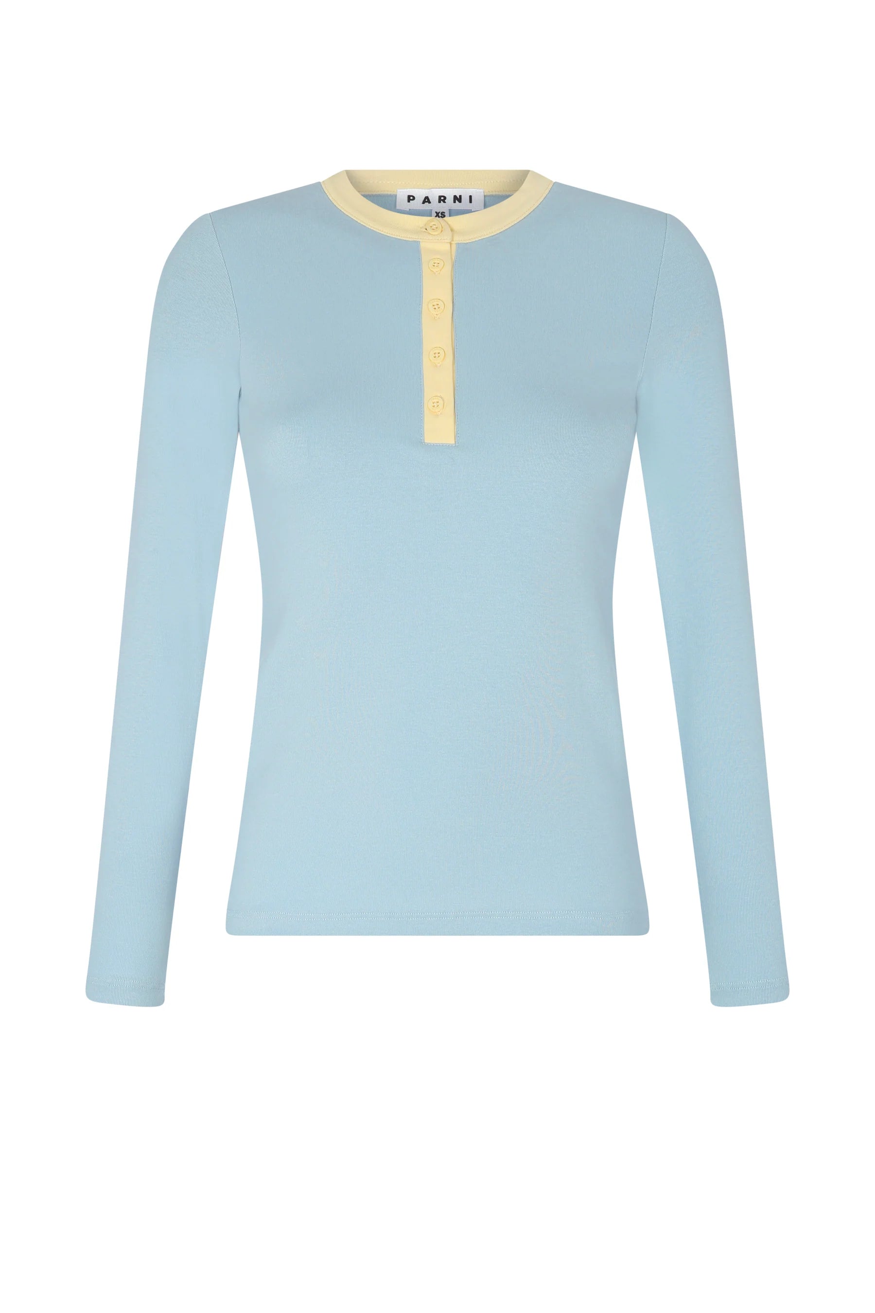 Contrast Collar Henley Tee