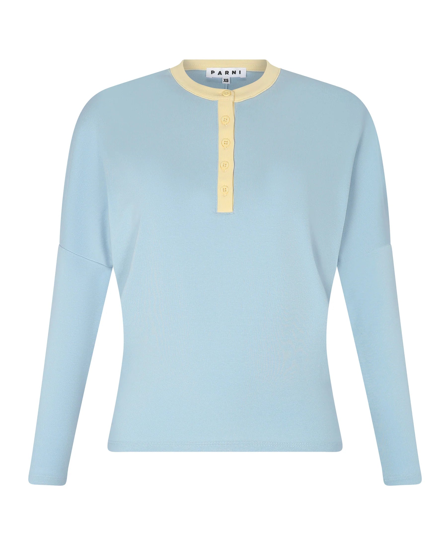 Contrast Collar Dolman Henley