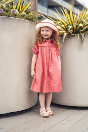 Short Sleeve Dress - Pink Denim