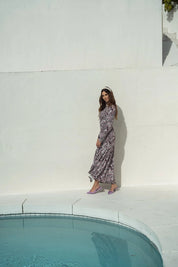 Bliss Ruched Jersey Maxi Dress Paisley