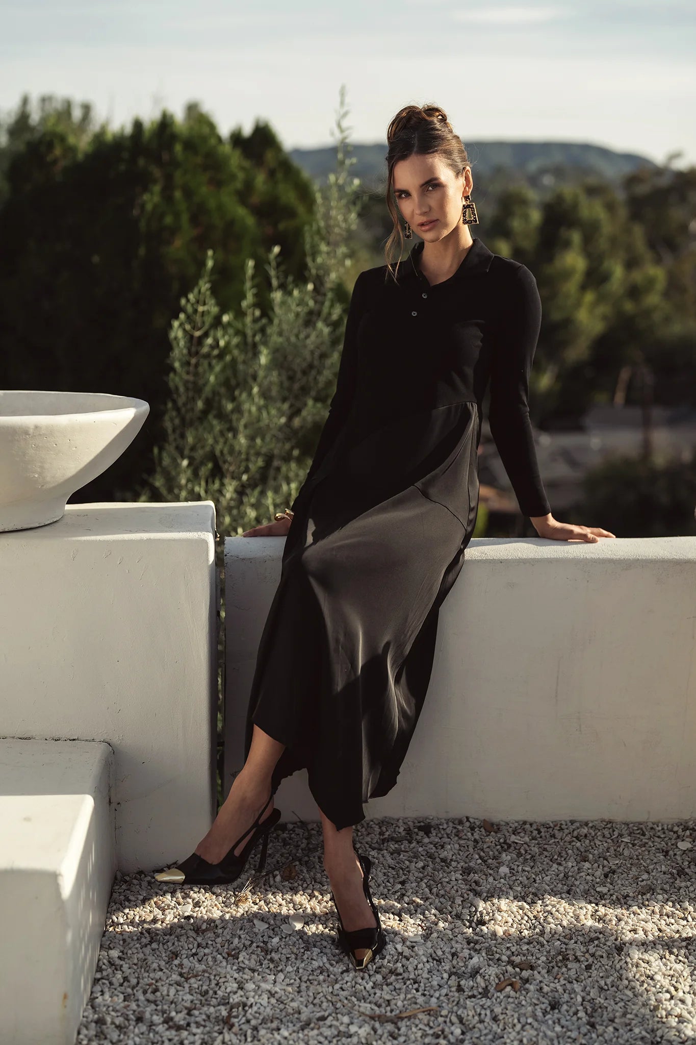 Bliss Polo Combo Dress Black/Black