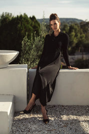 Bliss Polo Combo Dress Black/Black