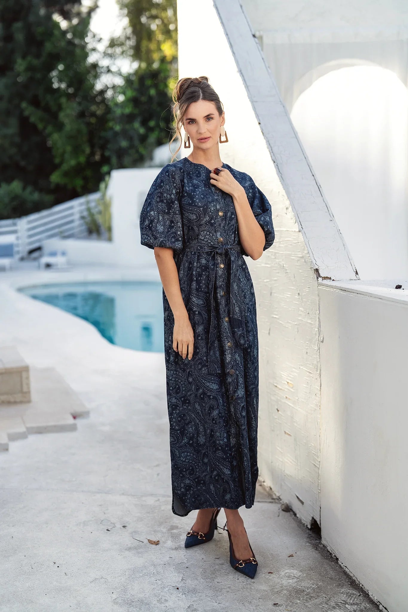 Bliss Puff Sleeve Denim Dress Pattern