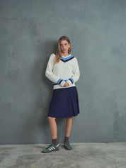 Varsity Cable Sweater