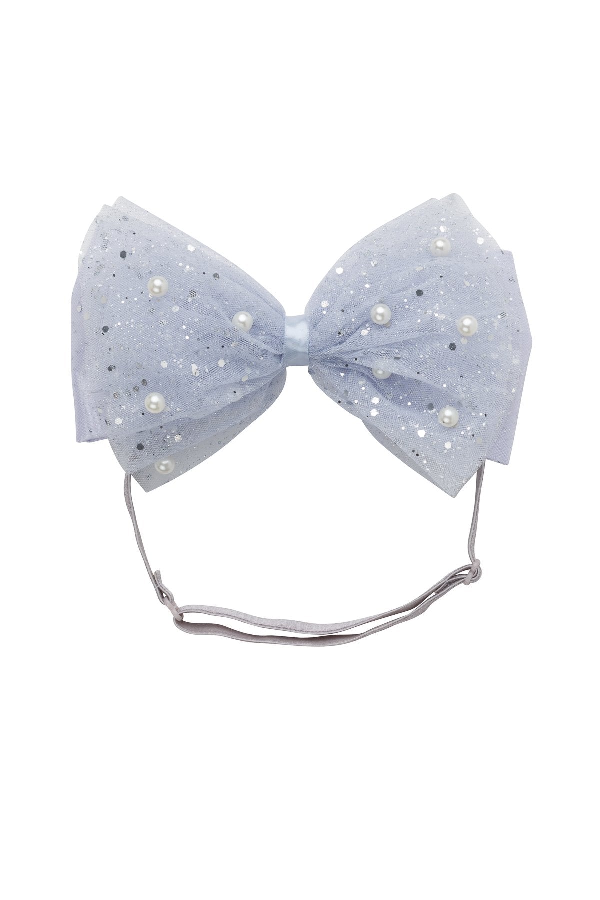 Tulle Pearl Clip/Wrap - Grey Lilac