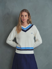 Varsity Cable Sweater