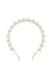 Uneven Pearls Headband - Gold/Ivory - PROJECT 6, modest fashion