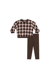 Toddler Argyle Sweatshirt Set