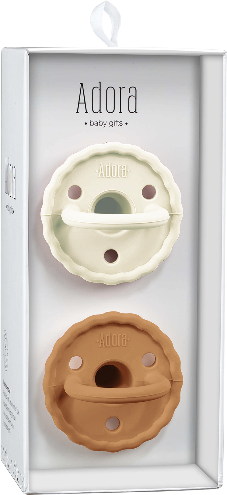 2 Pack Pacifier Scalloped Vanilla-Luggage