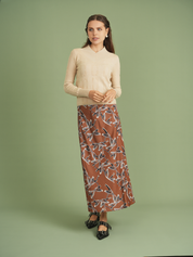 Woven Printed Maxi Skirt