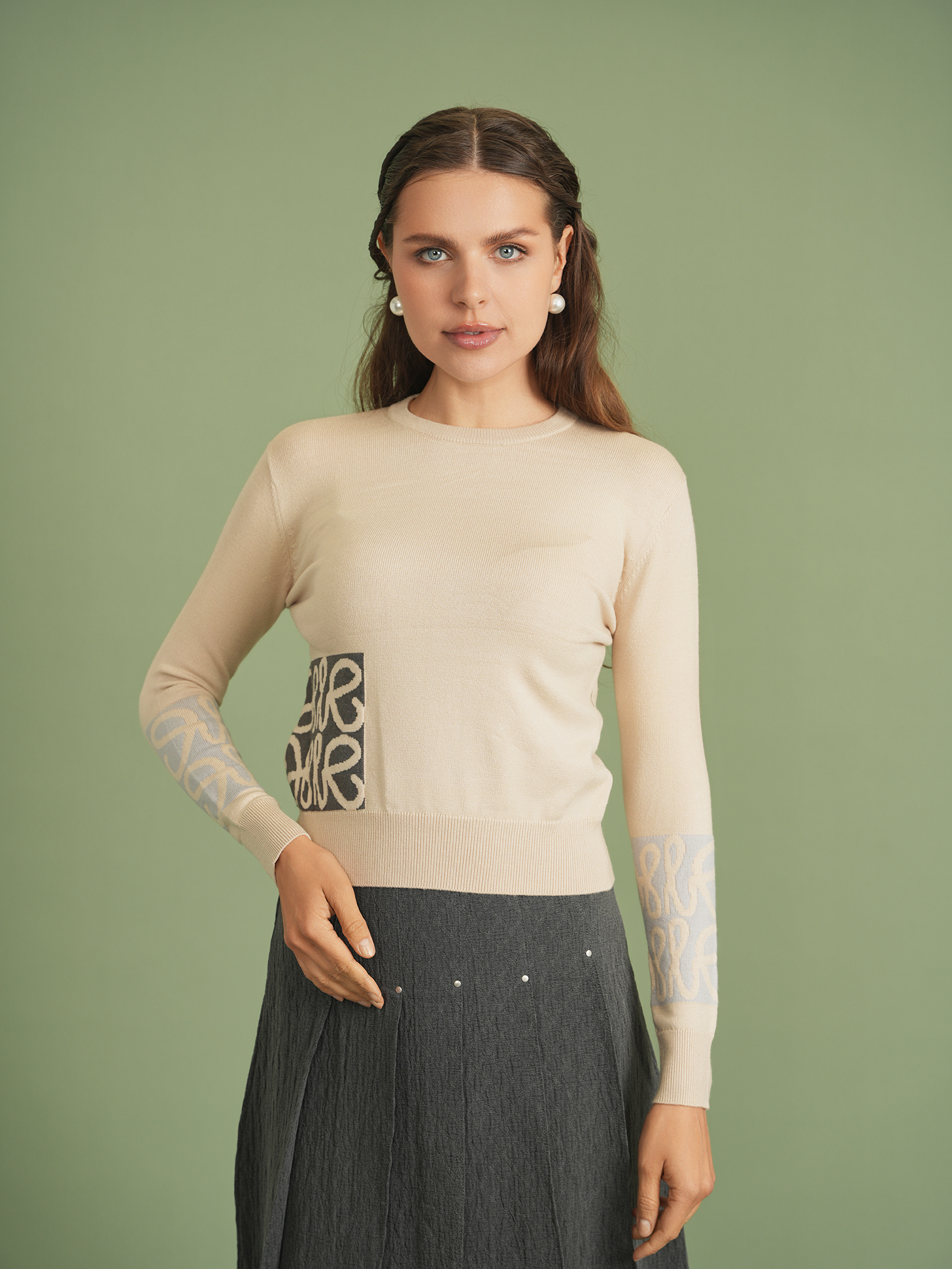 Knit Printed Sweater