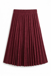 Teen Midi Length Crinkle Pleating Skirt
