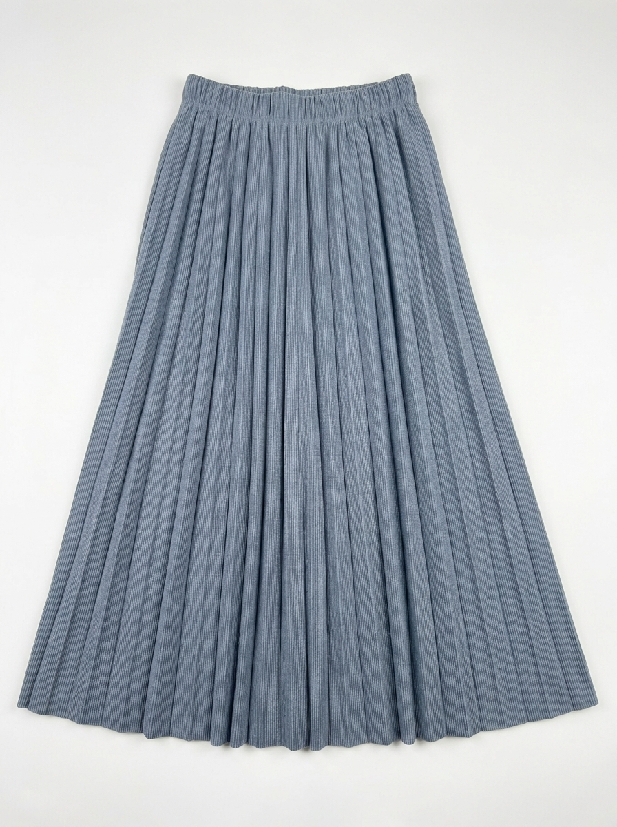 Teen Midi Length Crinkle Pleating Skirt