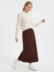 Teen Crop Top With Cable & Rib Knit