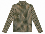 Teen Floral Print Mock Neck Top
