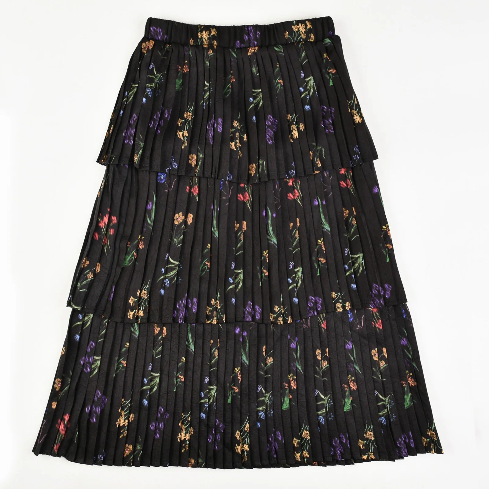 Three Tiered Pleated Skirt