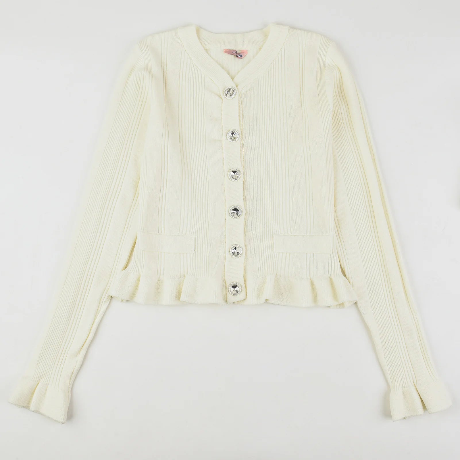 Ruffle Hem Cardigan