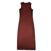 Round Neck Slip Dress Solid
