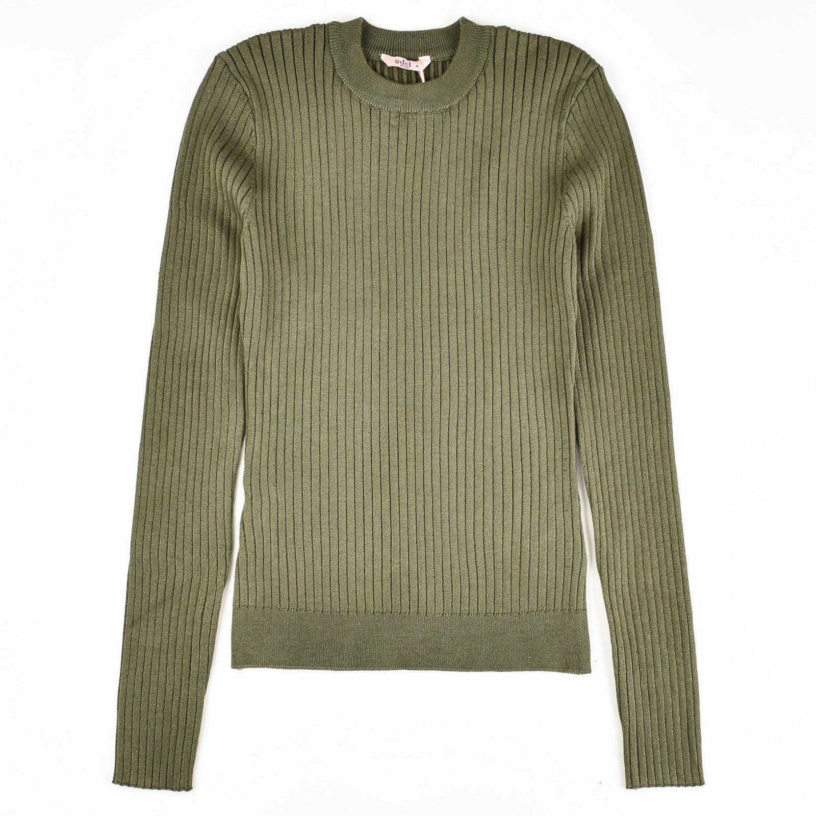 Wide Rib Knit Mock Neck Top