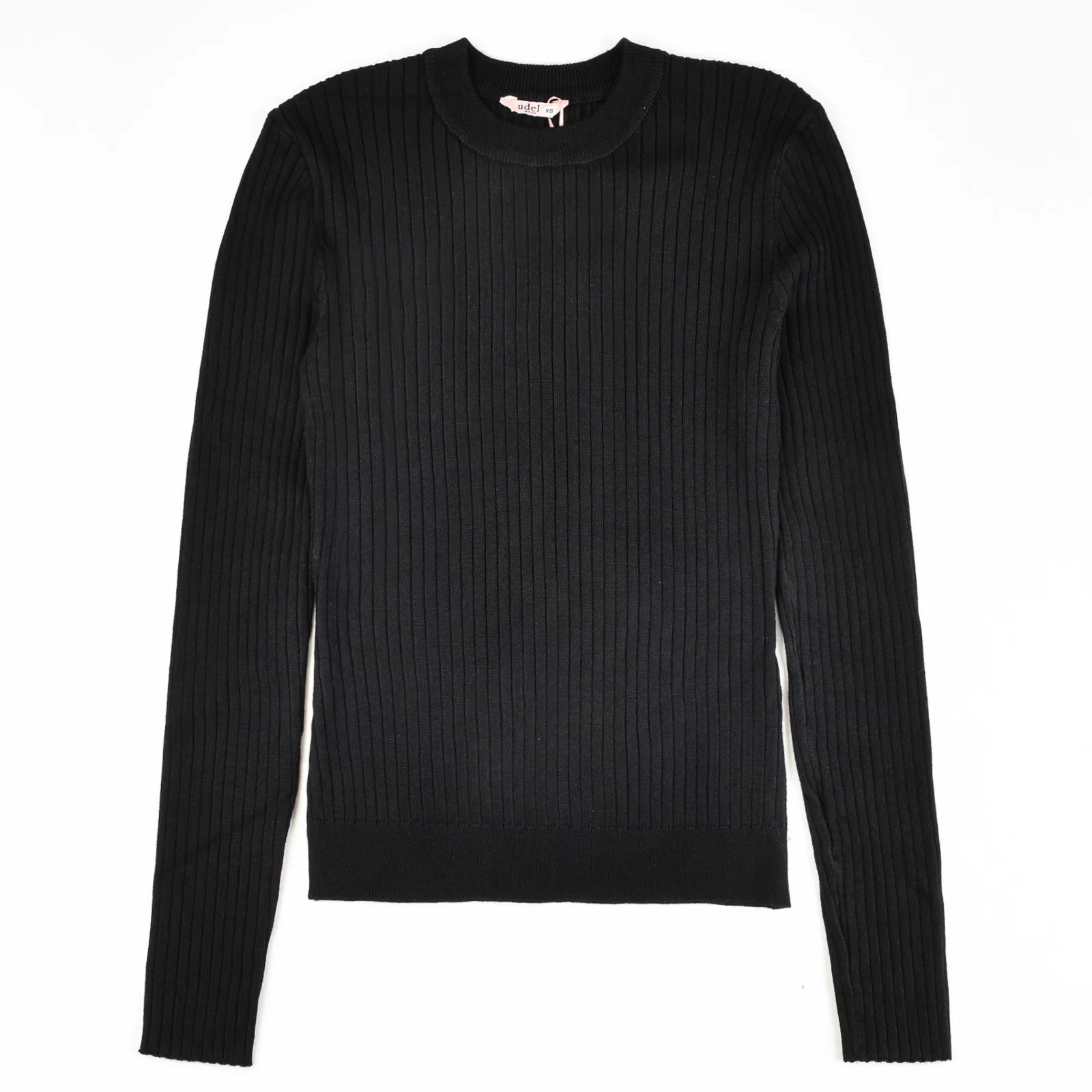 Wide Rib Knit Mock Neck Top