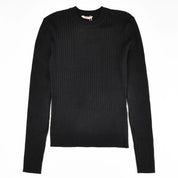 Wide Rib Knit Mock Neck Top
