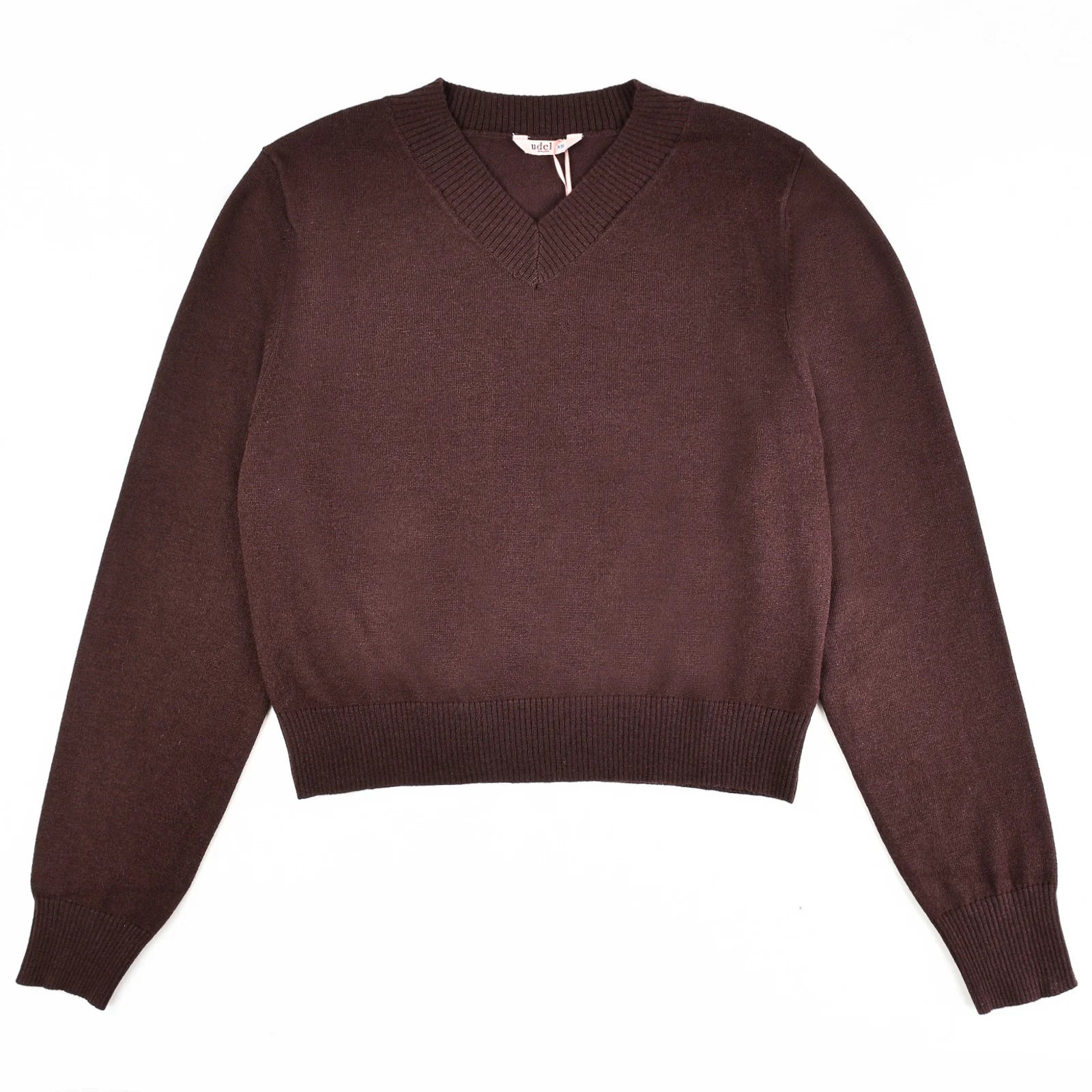 V-neck Crop Knit Top