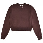 V-neck Crop Knit Top