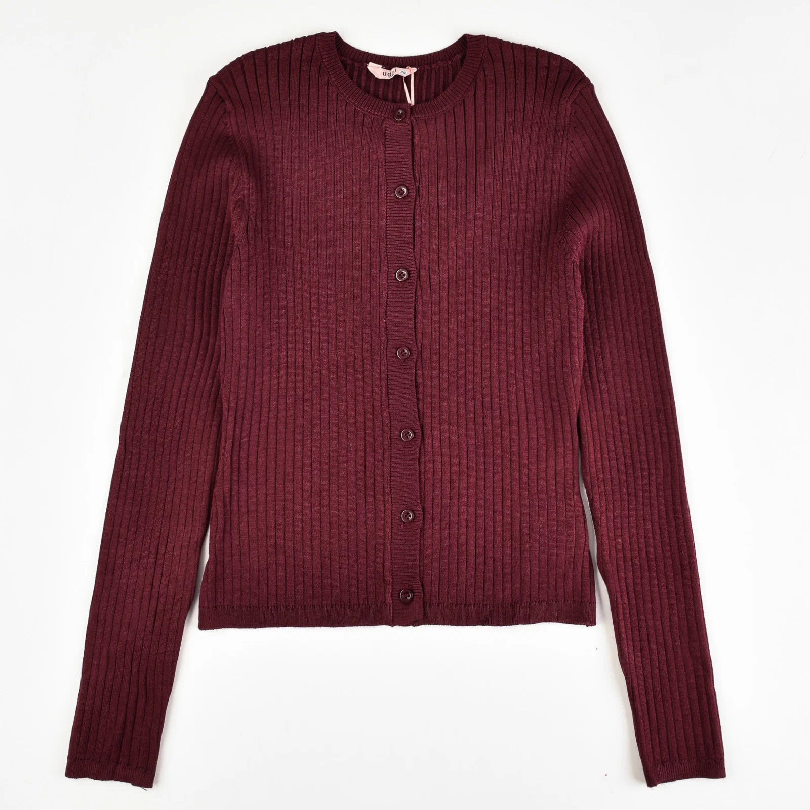 Wide rib knit cardigan