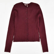 Wide rib knit cardigan
