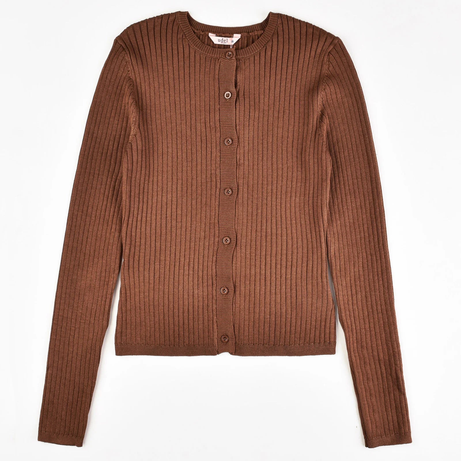 Wide rib knit cardigan