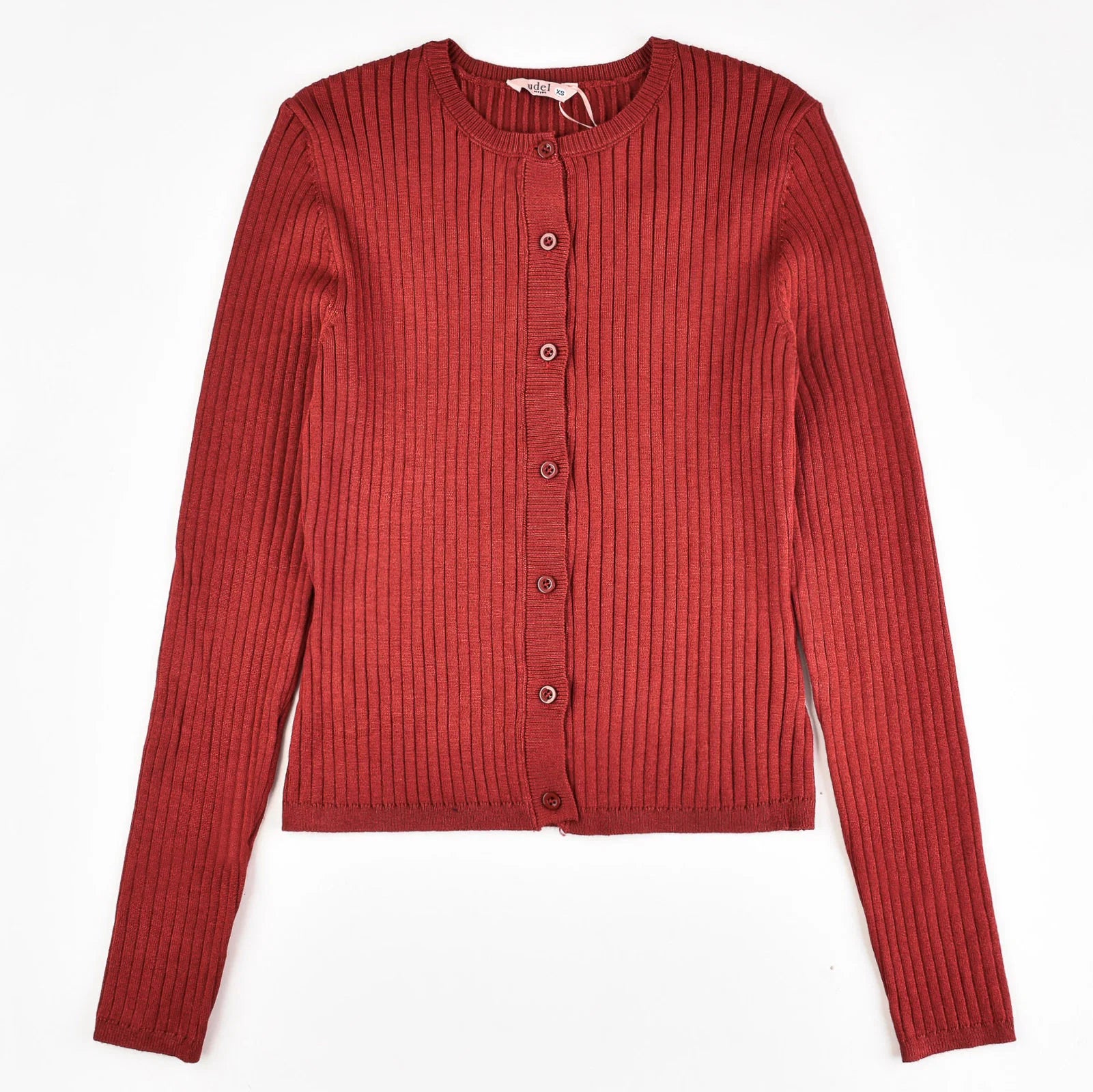 Wide rib knit cardigan