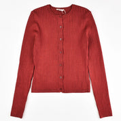 Wide rib knit cardigan
