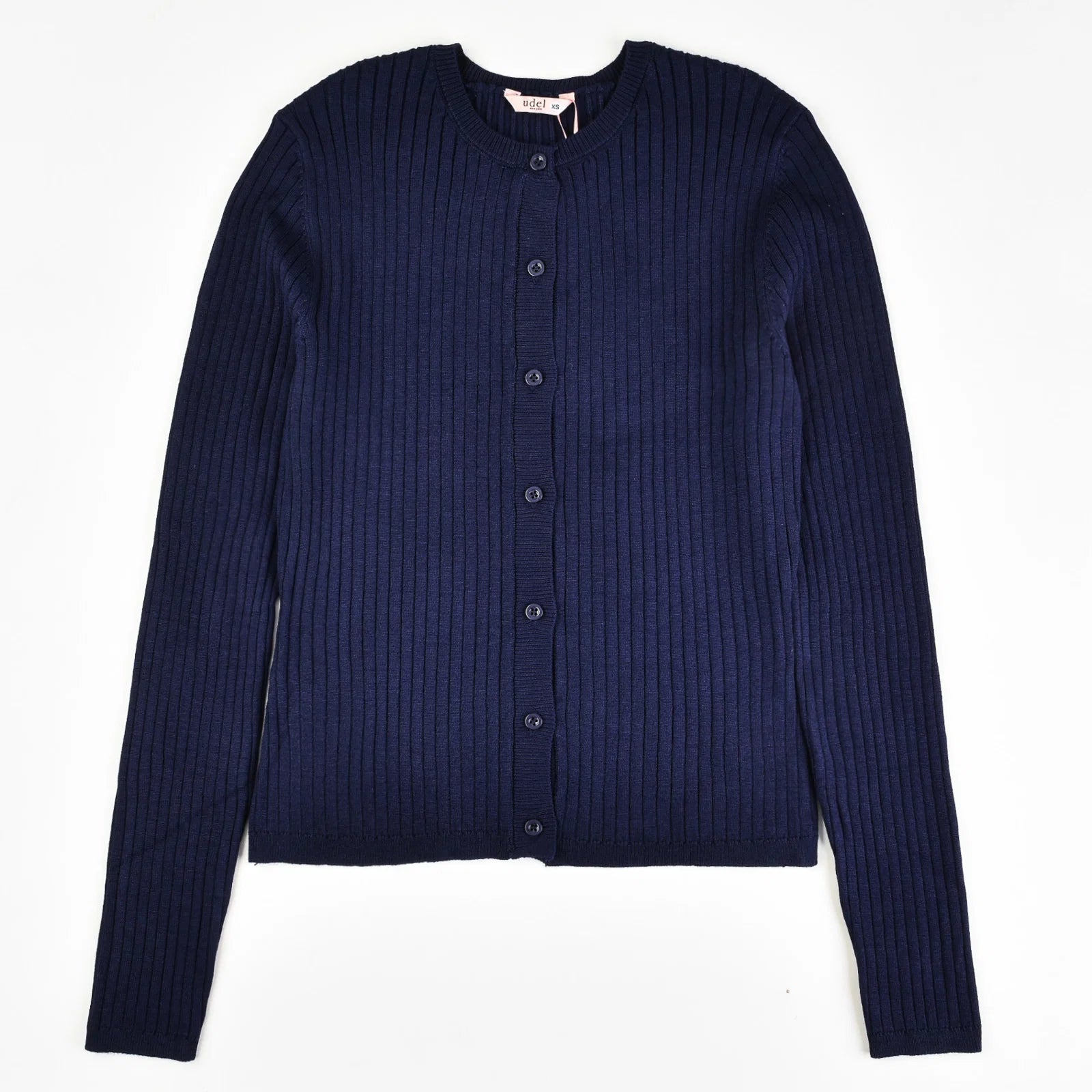 Wide rib knit cardigan