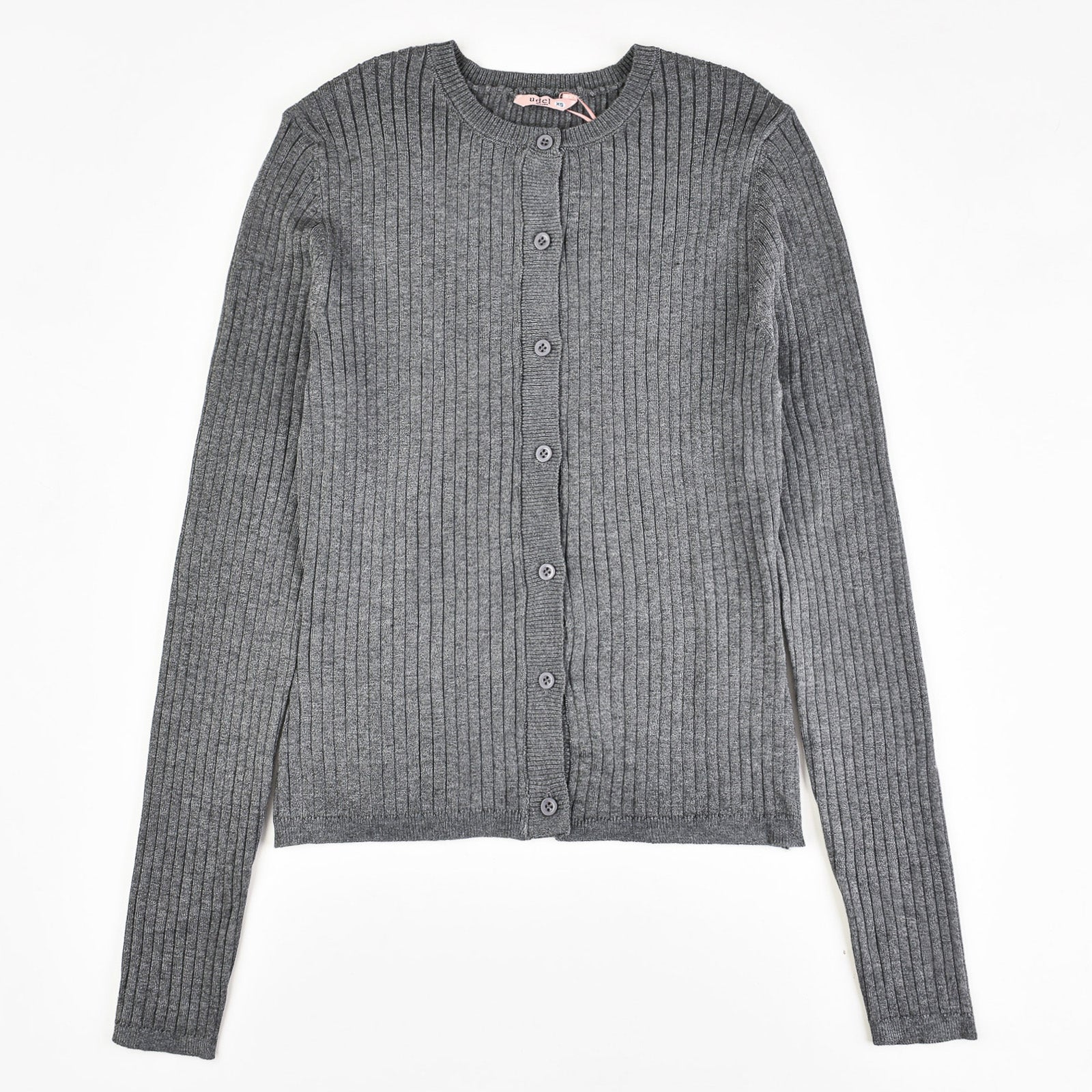 Wide rib knit cardigan