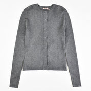 Wide rib knit cardigan