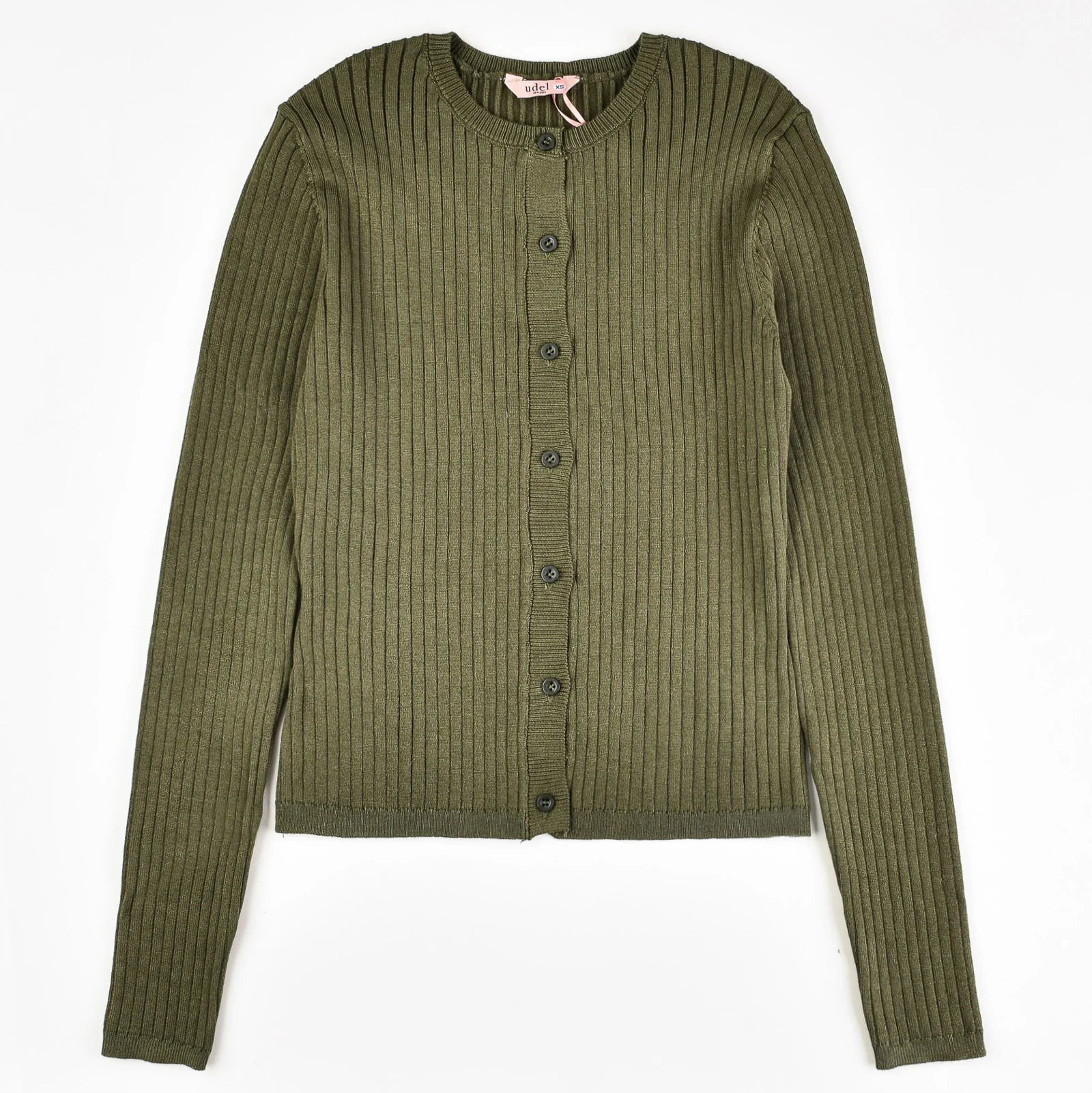 Wide rib knit cardigan